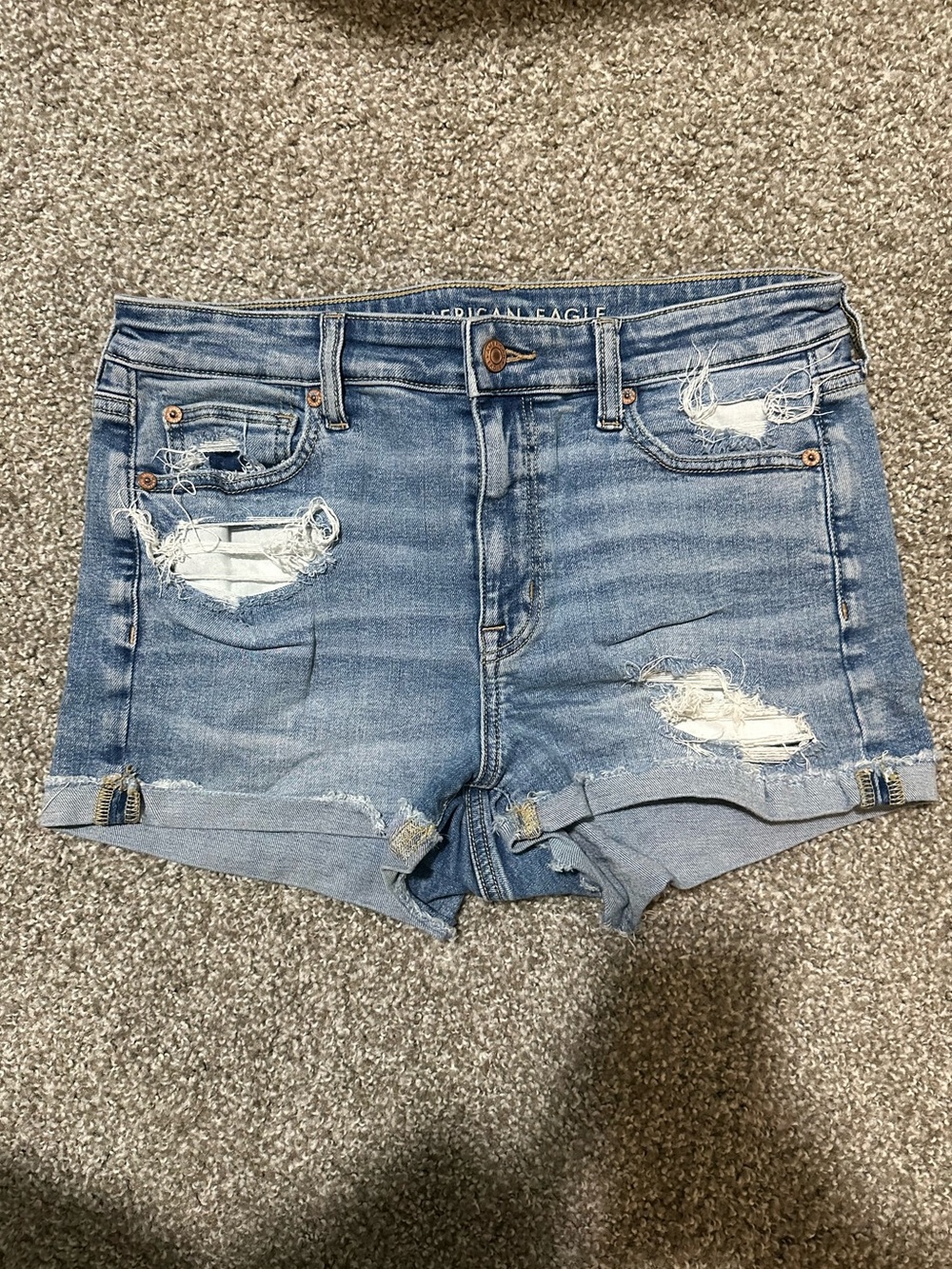 American Eagle High-Rise Shortie Jean Shorts